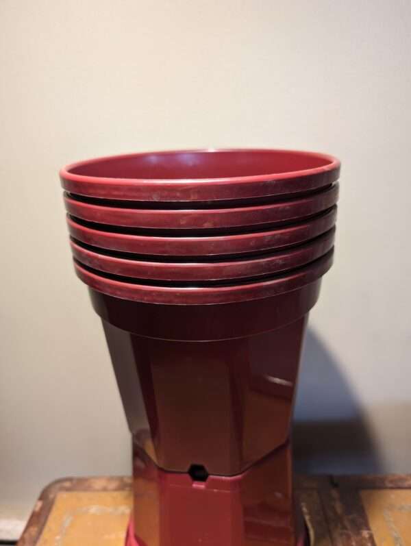 19cm burgundy plant pot